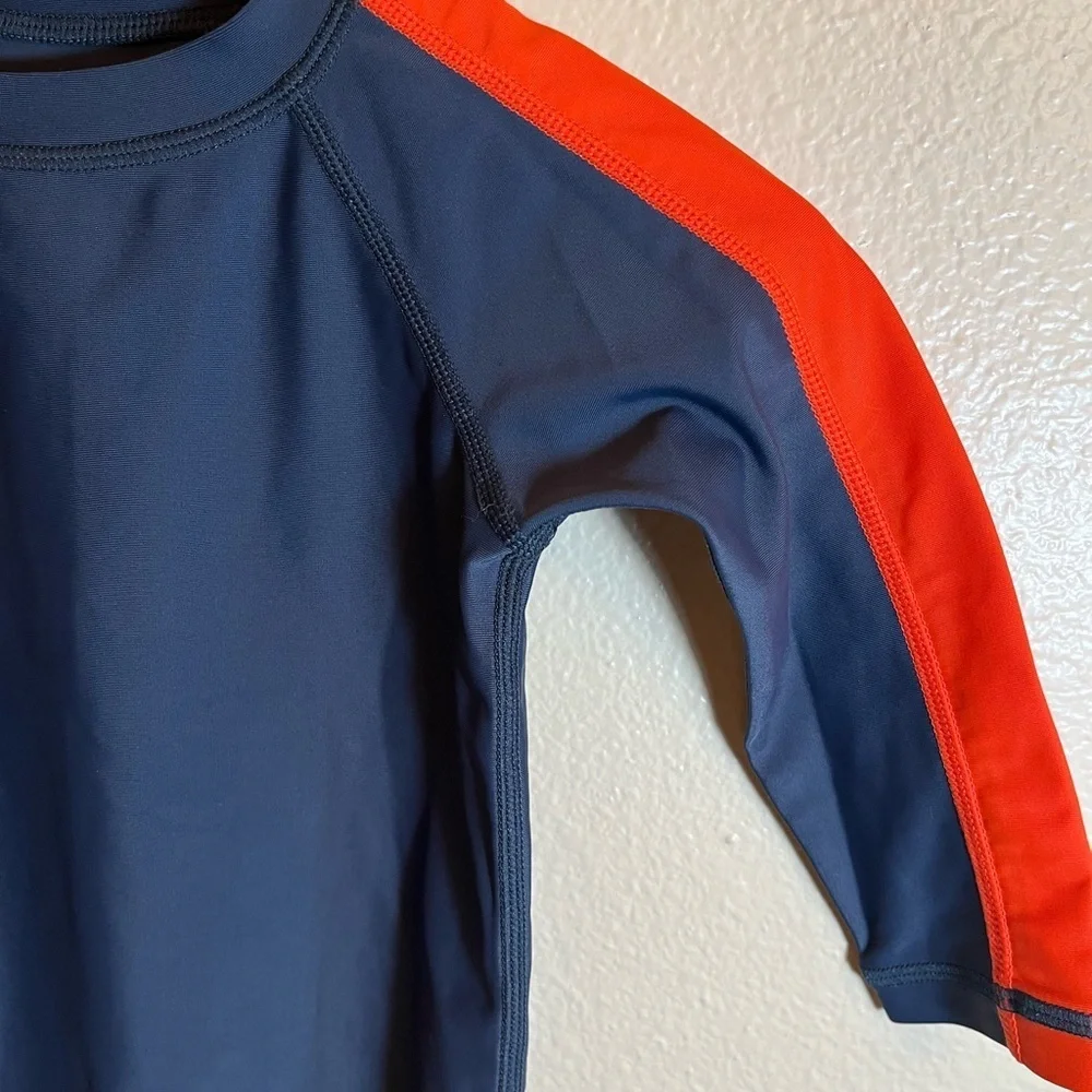 Tea Collection Navy Orange Long Sleeve Baby Rash Guard